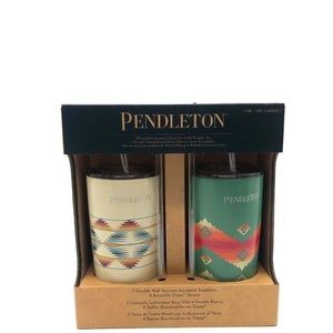 Pendleton 20 oz tumblers set of 2 with straws included brand new in box